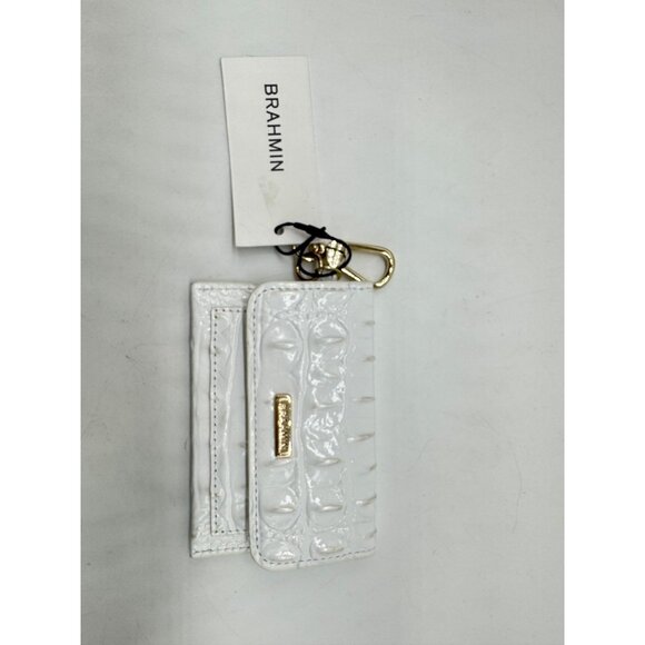 BRAHMIN Ricki croc embossed leather women's cardcase cardholder - Seasalt white - Picture 4 of 11